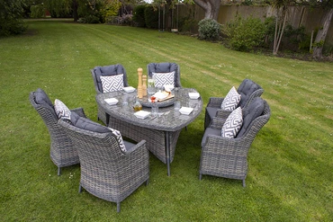 Miami 6 Seater Triangular Dining Set - image 2