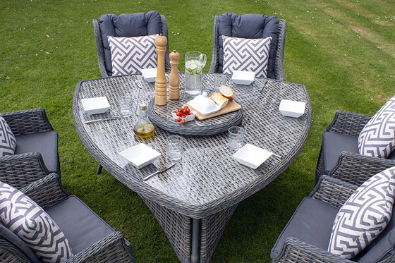 Miami 6 Seater Triangular Dining Set - image 3
