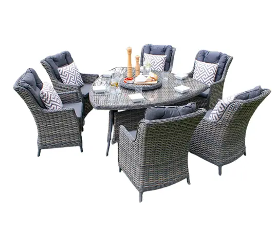 Miami 6 Seater Triangular Dining Set - image 1