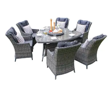Miami 6 Seater Triangular Dining Set - image 1