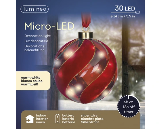 Micro Led Ball Steady Bo Indoor Red - image 1