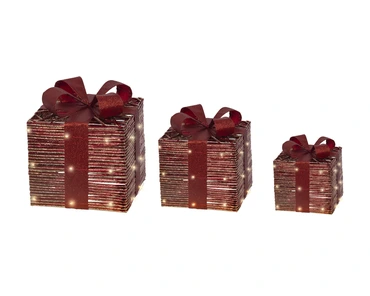 Micro Led Giftbox Paper Steady Bo Indoor Red