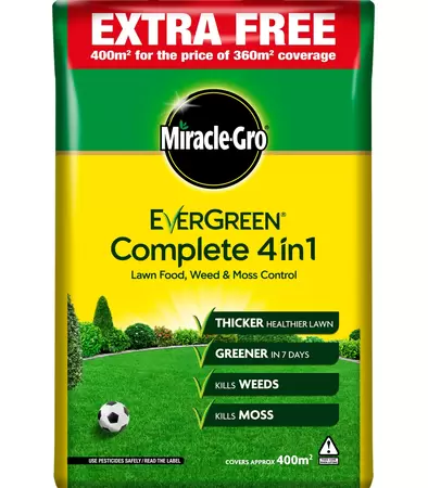 MIRACLE-GRO EVERGREEN COMPLETE BAG 360M² + 10% FOC
