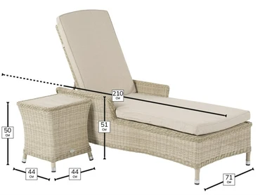 Monterey Rattan Lounger with Side Table - image 3