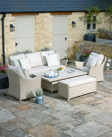 Monterey Sandstone Rattan 3 Seater Sofa Set - image 4