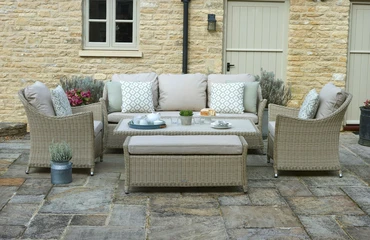 Monterey Sandstone Rattan 3 Seater Sofa Set - image 5