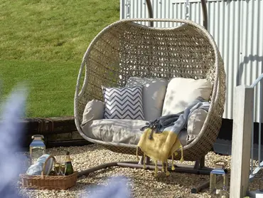 Monterey Sandstone Rattan Double Hanging Cocoon - image 3