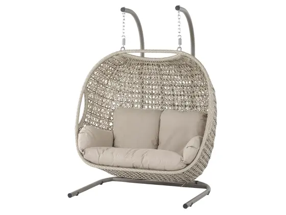 Monterey Sandstone Rattan Double Hanging Cocoon - image 1