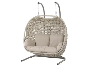Monterey Sandstone Rattan Double Hanging Cocoon - image 1