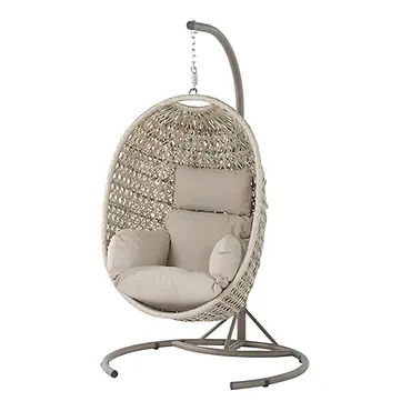 Monterey Sandstone Rattan Single Hanging Cocoon