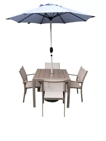 Morella 4 Seater Square  Set with Parasol - image 1