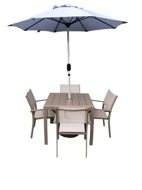 Morella 4 Seater Square Set with Parasol - image 4