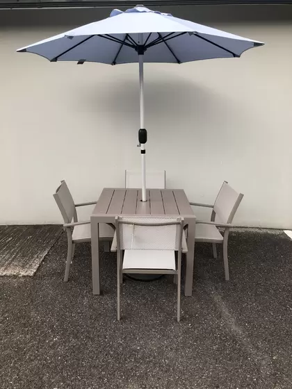 Morella 4 Seater Square  Set with Parasol - image 2