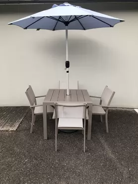 Morella 4 Seater Square  Set with Parasol - image 2