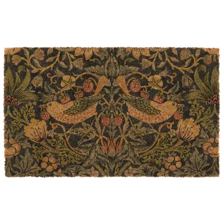Morris & Co Printed Coir Strawberry Thief Navy 45x75 - image 1