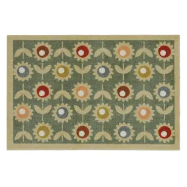 My Mat Nylon Indoor Pattern Multi Floral Sage 50x75