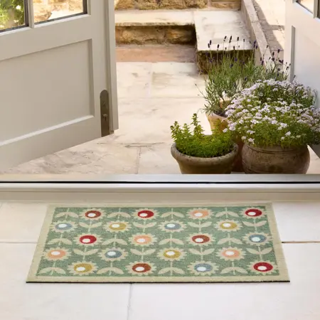 My Mat Nylon Indoor Pattern Multi Floral Sage 50x75 - image 2