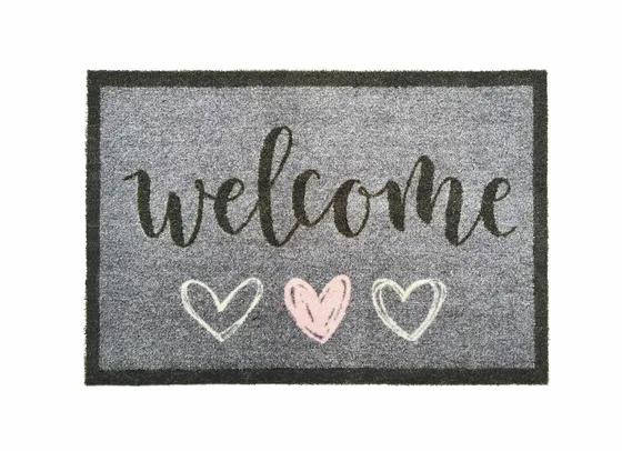 My Mat Nylon Indoor Pattern My Welcome Hearts 50x75