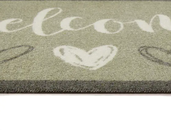 My Mat Nylon Indoor Pattern My Welcome Hearts Sage 50X75 - image 3