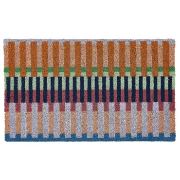 My Mat Printed Coir Bright Broken Stripe 45x75
