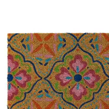My Mat Printed Coir Bright Tile Doormat 45x75 - image 1