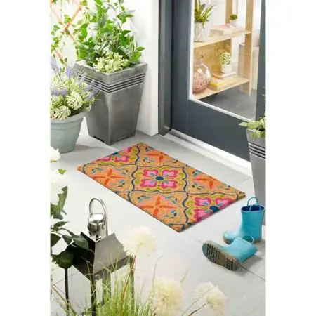 My Mat Printed Coir Bright Tile Doormat 45x75 - image 2