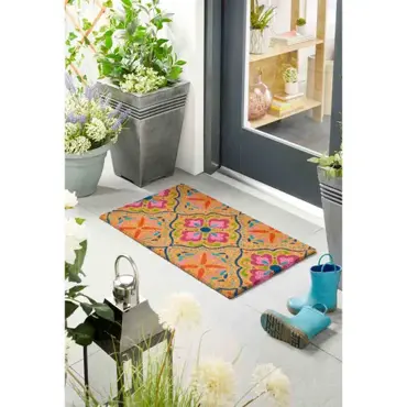 My Mat Printed Coir Bright Tile Doormat 45x75 - image 2