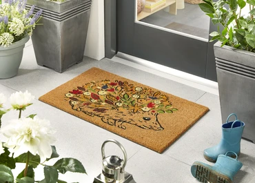 My Mat Printed Coir Floral Hedgehog Doormat 45x75 - image 2