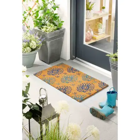 My Mat Printed Coir Ikat Blues Doormat 45x75 - image 2
