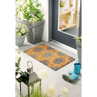 My Mat Printed Coir Ikat Blues Doormat 45x75 - image 2