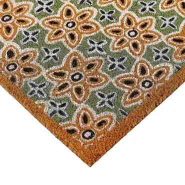 My Mat Printed Coir Sage Green Woodblock Print 45x75 - image 2