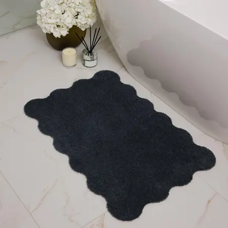 My Mat Soft Bathroom Charcoal 50x80 Scallop - image 2