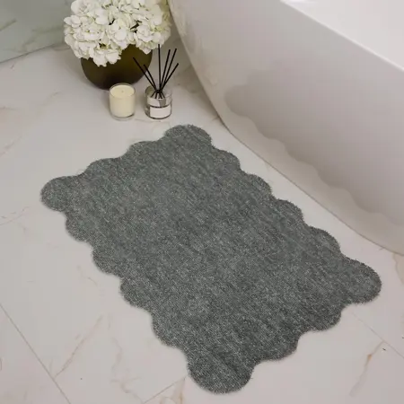 My Mat Soft Bathroom Ghost Grey 50x80 Scallop - image 2