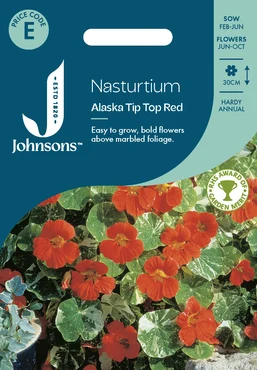 Nasturtium Alaska Tip Top Red