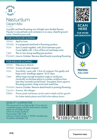 Nasturtium Gleam Mix - image 2