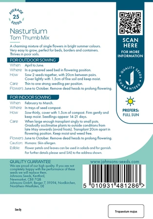 Nasturtium Tom Thumb Mix - image 2
