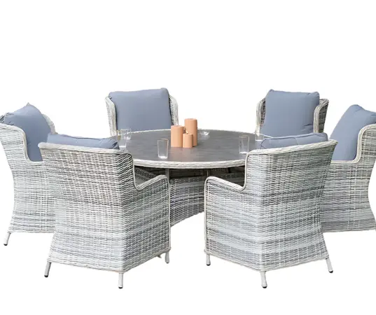 Nevada 6 Seater Round Dining Set - image 1