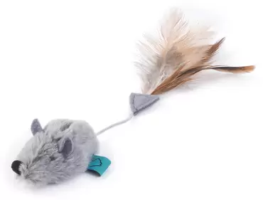 Nip-It Catnip Grey Mouse & Feather