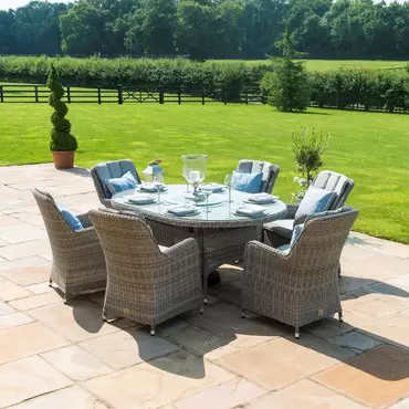 Oxford 6 Seat Oval Dining Set - image 2