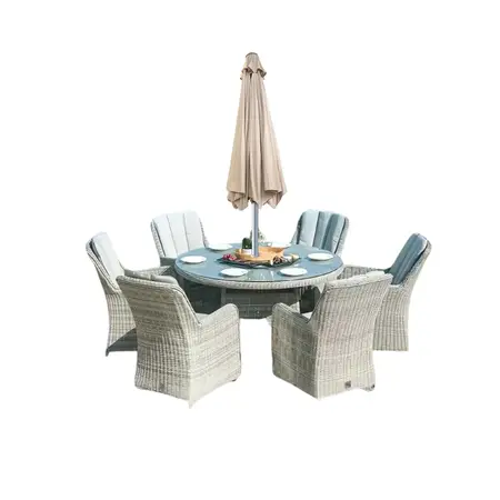 Oxford 6 Seat Round Dining Set - image 2
