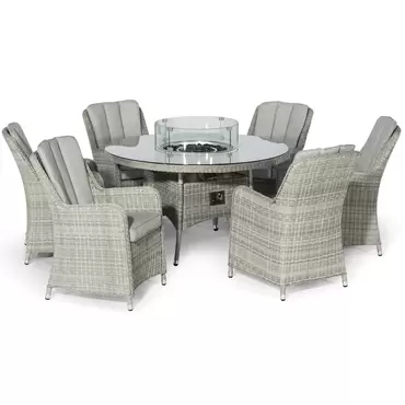 Oxford 6 Seat Round Set with Firepit