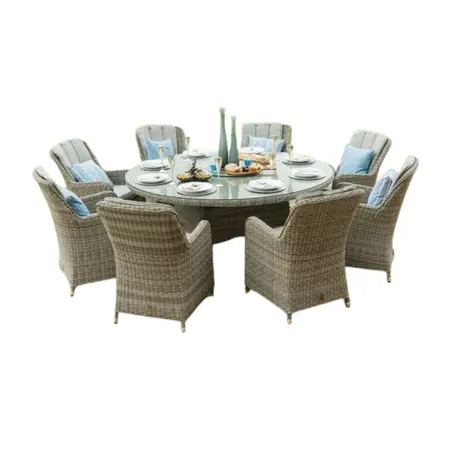 Oxford 8 Seat Round Dining Set - image 1