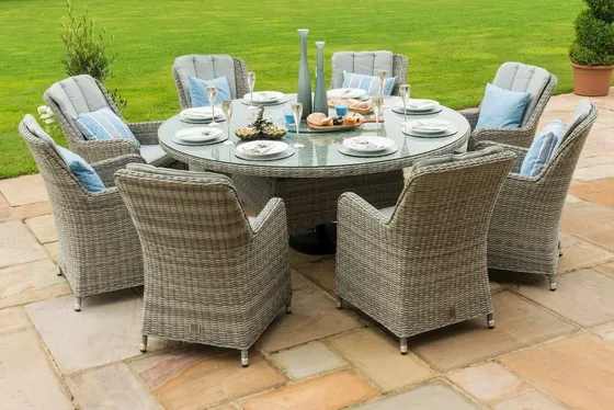 Oxford 8 Seat Round Dining Set