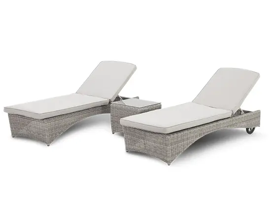 Oxford Sunlounger Set with Coffee Table - image 1