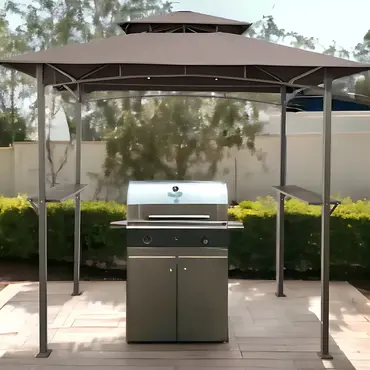 Ozzi BBQ Gazebo 2.4x1.55m Taupe - image 5