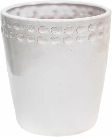 Painswick White Terracotta Pinched Planter H18.5cm D19cm - image 1
