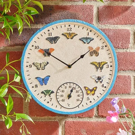Papillons Wall Clock 12in - image 1