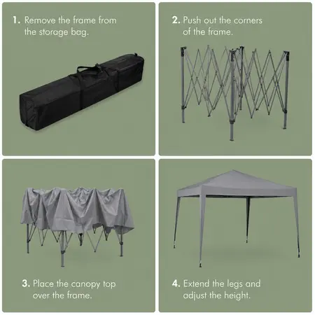 Party Tent Foldable 3x3m - image 5