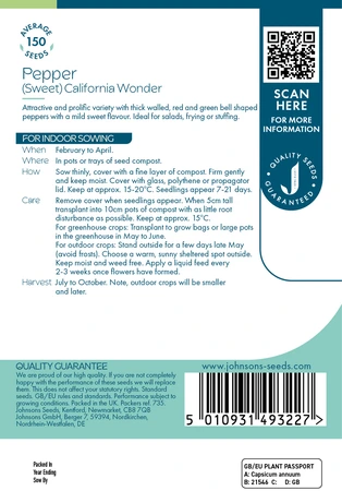 Pepper (Sweet) California Wonder - image 2