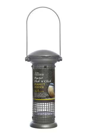 pewter flick n click peanut feeder